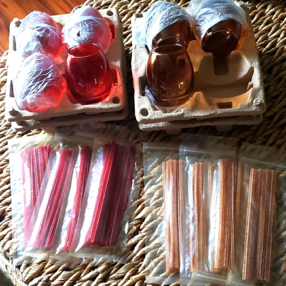 $10 if bundled. 7 Glass scent stick holders & 8 pkgs of scent sticks. NEW.